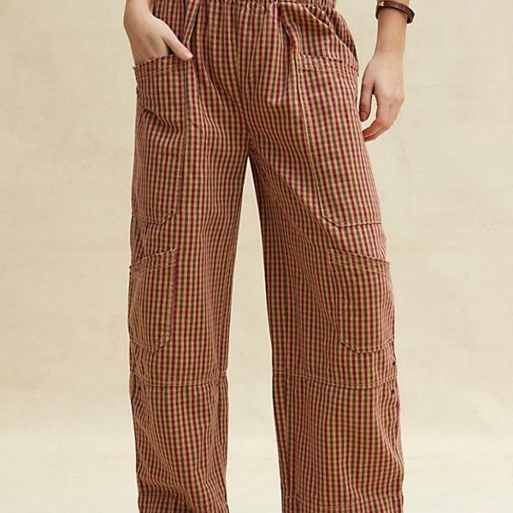 BDG Charlie Gingham Wide Leg Pants